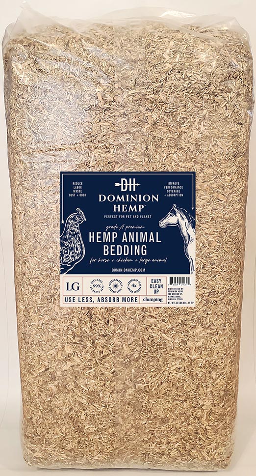 Dominion Hemp 33 Pound Bag Hemp Bedding for Horses, Chickens and other animals